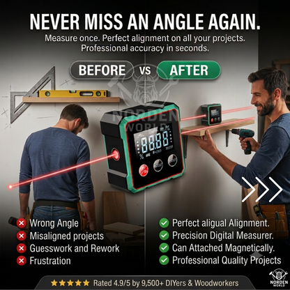 🎁2026 Hot Sale 50% OFF💥Magnetic Digital Angle Finder with Electronic Laser