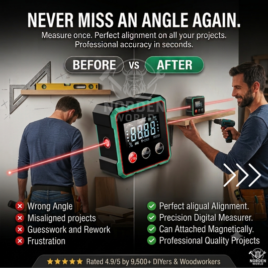 🎁2026 Hot Sale 50% OFF💥Magnetic Digital Angle Finder with Electronic Laser
